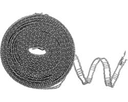 Winddichte sleutelband, 10 m, 33 voet, antislip kunststof koord, draagbaar wasrek voor op reis, voor camping, wasgoed, buiten, binnenplaats, grijs