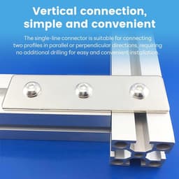 verbindingsplaten, 10-pack Heavy Duty rechte herstelplatenset, veelzijdige platte beugelset, voor houtbewerking, industriële reparaties (3030) — thumbnail 2