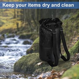 Bag Waterdichte tas, 20 liter, waterdicht, met lange dubbele verstelbare schouderriem, lichte rolltop, waterdichte rugzak voor kajakken, raften, zwemmen, kamperen — thumbnail 5
