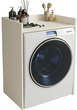 JCP® Wasmachine Ombouw - Wasmachine Meubel - Wasmachine Kast - Beige - 62cm x 66cm x 97cm — thumbnail 1