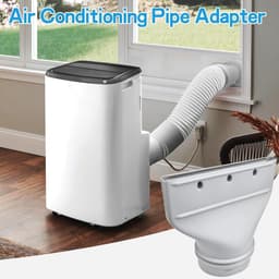 Platte Afvoerslang Adapter - Koppelstuk Mobiele Airco Afvoerslang - Voor Ø13-15cm Afvoerslang Airco Slang - Airco Afvoer Koppeling - Slangaansluiting - Afvoerset - Voor Airco, Droger en Auto Airconditioning — thumbnail 2