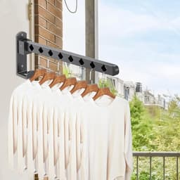 Wandgemonteerd Droogrek - Koolstofstaal - Ruimtebesparend Ontwerp - Eenvoudige Installatie - Voor Badkamer en Balkon — thumbnail 4