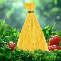 Produceerzakken - Opbergzakken Net - Boodschappen Opslaan - Ademende Mesh Stof - 337 cm - Geel — thumbnail 2