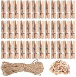Dailygoods - 160 Stuks Houten Wasknijpers Klein - Mini Knijpers voor Foto's en DIY Decoratie — thumbnail 1