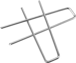Dailygoods - 150 stuks gegalvaniseerde grondankers, 100 x 13 mm, Ø 3 mm, bevestigingsanker, grondankers van verzinkt, staal voor bevestiging van onkruiddoek, onkruidfolie, heggen, tuinvlies, omheining of — thumbnail 4