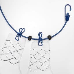Draagbare Waslijn - Reis Waslijn - Kleding Drogen - 12 Winddichte Clips - 180 cm - Blauw — thumbnail 5