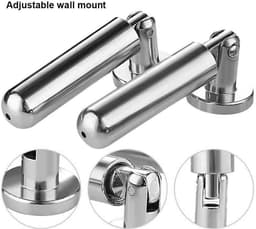 Dailygoods- Gordijnkabel 5 m - Roestvrij Staal - Waslijn - Spansysteem - Multifunctioneel - Inclusief Houders/Screws — thumbnail 5