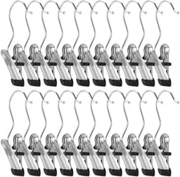 Dailygoods- Wasknijpers 26 Stuks - Roestvrij Stalen Klemmen - Antislip Kleerhanger Clips - 360° Draaibare Haak - Duurzaam en Lichtgewicht — thumbnail 1