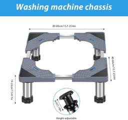 Dailygoods - Wasmachine-sokkel onderstel met 4 poten - Verstelbare sokkel voor wasmachine en droger — thumbnail 3