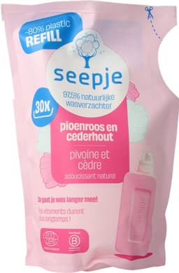 Seepje Wasverzachter Navulling Pioenroos en Cederhout 30 Wasbeurten - 750 ml — thumbnail 3
