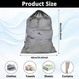 Grote Waszakken - Polyester - Ademend Mesh Ontwerp - Duurzaam en Herbruikbaar - Voor Kleding en Reis — thumbnail 4