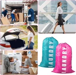 Waszakken set van 2 - Upgrade extra waszak - Duurzaam waterdicht - Ideaal voor reizen en thuis - ShopVlot — thumbnail 4