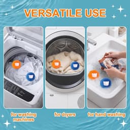 12 stuks dierenhaarverwijderaar, wasmachine, pluisballen, wasmachine, herbruikbare anti-wikkelende wasballen, haarvanger voor dierenharen en pluisjes — thumbnail 3