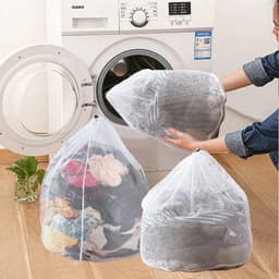 Wasmachinezakken 4 Stuks - Dikke Mesh - Trekkoord - Beschermt Kleding Bij Het Wassen - ShopVlot — thumbnail 2