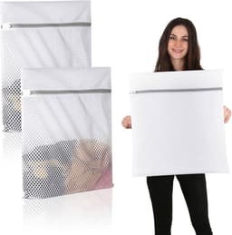 Wasmachine net 60 x 60 cm - herbruikbare beschermende zak - voorkomt vervilting - ideaal voor lingerie en beddengoed - ShopVlot — thumbnail 1