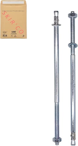 Wedge Anchors - Metaaldowels Bouten - Bevestigen in Steen - Verzinkt Staal - M10 x 280mm - Zilverkleurig — thumbnail 4