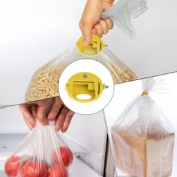 Voedselzak Clips - Keuken Clips Snack Clips - Levensmiddelen Bewaren - Uniek Knijp Mechanisme - Set van 4 - Geel — thumbnail 2