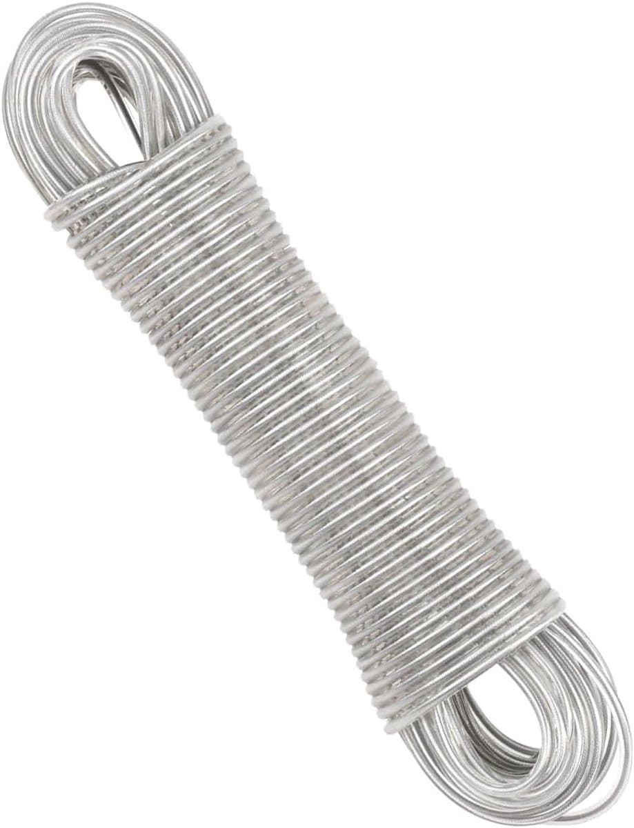 Waslijn - Transparant - 30 m - Extra Sterke Waslijn met Stalen Kern - Voor Buiten en Camping — afbeelding 1