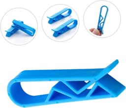 Vuilniszak Klemmen - Afvalbak Clips - Vuilniszakken Bevestigen - Antislip Vastklemmen - 5.5 x 1.5 cm - Blauw — thumbnail 5