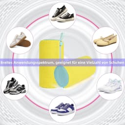 SnelShoppen - Set van 2 Schoenwaszakken 360° Reiniging, Schokabsorberend en Geluiddempend, Herbruikbare Waszak voor Wasmachine, Geel — thumbnail 3
