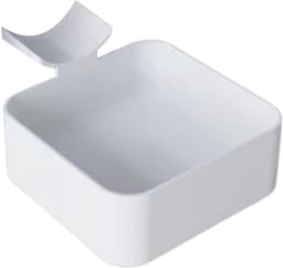 Wasmachine Lekbak - Wateropvangschaal Lekkagebak - Vloer Beschermen - Eenvoudig te Installeren - 13 x 13 x 5 cm - Wit — thumbnail 1