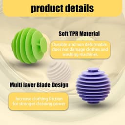 Drogerballen - Wit - 9 stuks - Herbruikbare PVC Ballen - Voor Wasmachine en Wasdroger — thumbnail 2