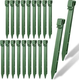 SnelShoppen - Grondankers 20 Stuks Tuin Edging Peilen, Tegels en Spijkers voor Landschapsafwerking, Tentbevestiging, Onkruidtegels, Kunststof Haringen — thumbnail 1