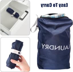 Ruime Waterdichte Reiswaszakken - 2 Stuks, Ideaal voor Vakantie en Camping, Gemakkelijk Meeneembaar en Vouwbaar, Perfect voor Nat en Droog Wasgoed — thumbnail 5