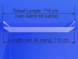 Heavy-duty Ruimtebesparend Plafond Wasrek - 7 stangen elk 110 cm lang — thumbnail 4