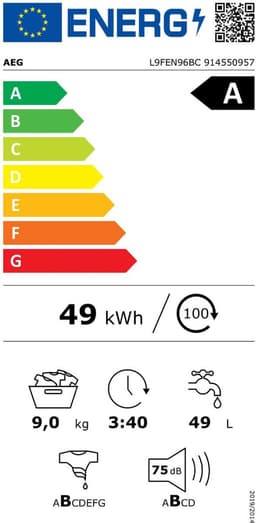 AEG SoftWater wasmachine L9FEN96BC — thumbnail 2