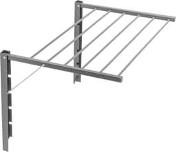 Droogrek - Opklapbare badkamerdroger aan de muur gemonteerd - 80 cm Zilver — thumbnail 1