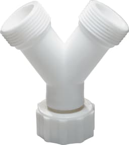 Dparts wasmachinekraan splitter - y stuk aanvoer kraan - waterverdeler 2 weg - kraan water splitter - 3/4 aansluiting voor wasmachine en vaatwasser — thumbnail 2