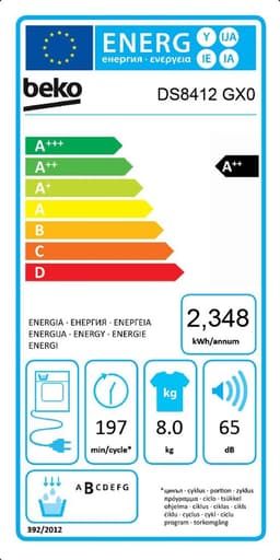 Beko DS8412GX0 - Warmtepompdroger - NL/FR — thumbnail 2