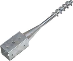 vidaXL - Grondpinnen - 2 - st - 10x10x57 - cm - gegalvaniseerd - staal - zilverkleurig — thumbnail 2