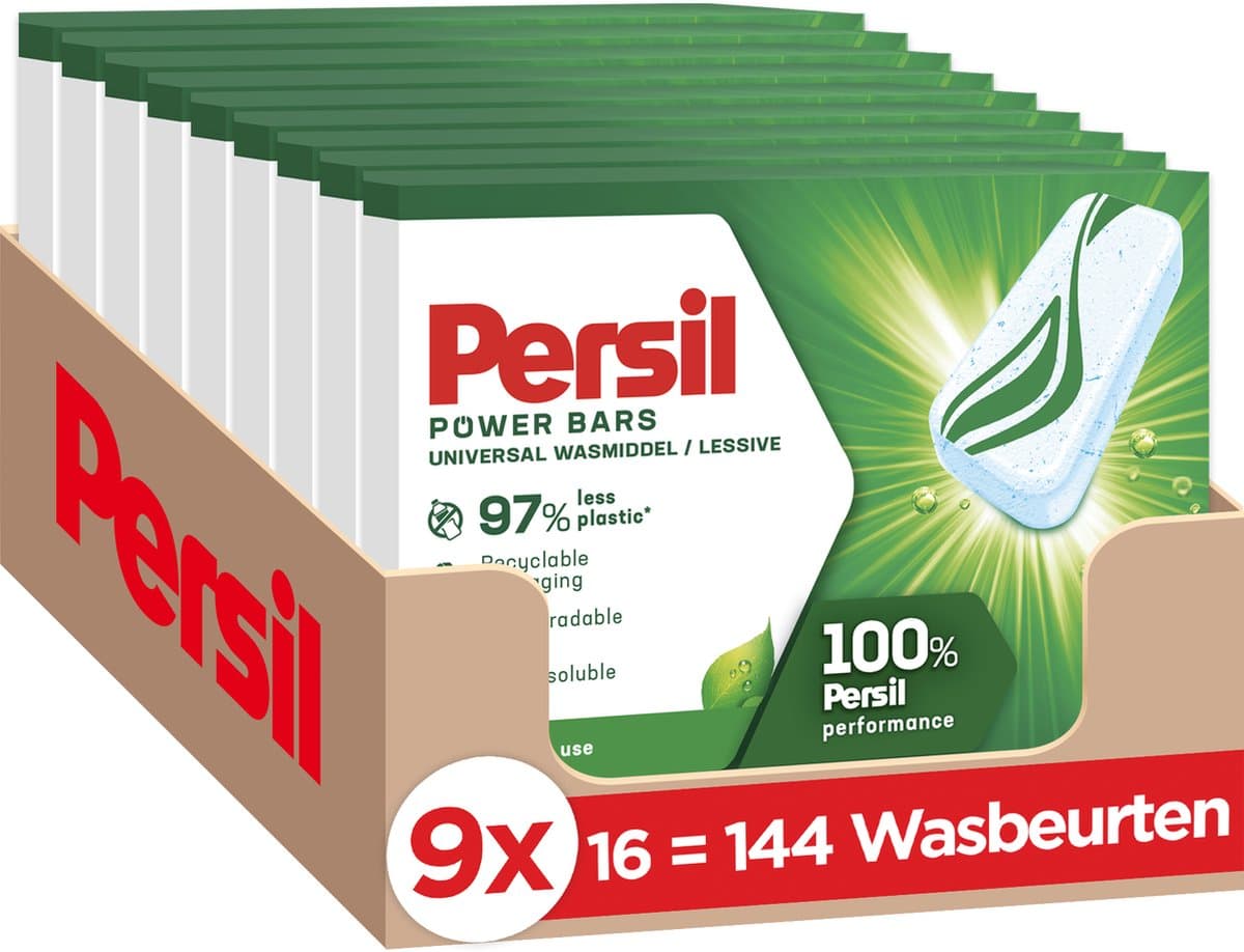 Persil Power Bars - Wasmiddel - Witte Was - Voordeelverpakking - 9 x 16 Wasbeurten — afbeelding 1