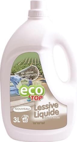 Eco Top vloeibaar wasmiddel Savon de Marseille 3L Wit & Gekleurd - 60 wasbeurten — thumbnail 2