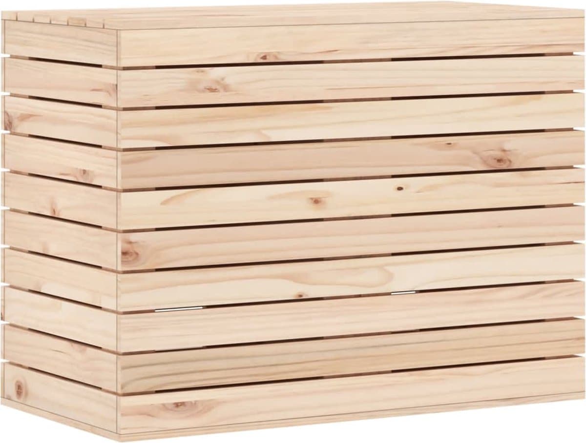 vidaXL - Wasmand - 88,5x44x66 - cm - massief - grenenhout — afbeelding 1