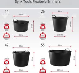 Synx Tools Flexibele emmer / wasmand Groen 45 liter - Opbergmand - Wassorteerder - Wasmanden - Flexibele emmers - Wasbox - Wasmanden - Grote Teil Wassen - Laundry Basket — thumbnail 2