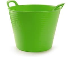Plasticforte Flexibele emmer/kuip - groen - 42 liter - ECO kunststof - rond - 38 x 45 cm — afbeelding 1