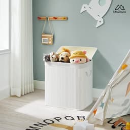 MIRA Home - Wasmand - Wasverzamelaar - Grijs - Bamboe - 150L — thumbnail 3