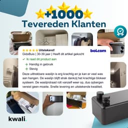 kwali.® Waslijn Uittrekbaar - Waslijndraad met stalen kern - Wasdraad - Wasrek alternatief - Roldrooglijn - Uittrekbare Waslijn - 8,8 m drooglengte — thumbnail 3