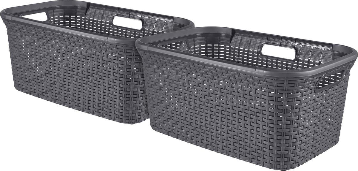 Curver Style Wasmand - 45L - 2 stuks - Antraciet — afbeelding 1