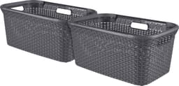 Curver Style Wasmand - 45L - 2 stuks - Antraciet — thumbnail 1