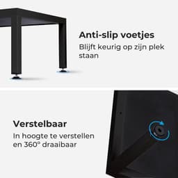 WassiStand Wasmachine Verhoger met Anti-Slip & Grip – Wasmachine Kast en Ombouw – Verhoging voor Wasmachine, Vaatwasser, Koelkast, Vriezer en Droger – Witgoed Verhoger - Inclusief 4 Dempers – Roestvrij – Maximaal 750 kg – 61x61x34cm - Zwart — thumbnail 4
