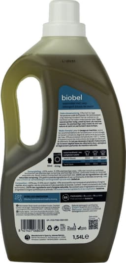 Biobel – Vloeibaar Wasmiddel – 1,5 L - 100% Natuurlijk – Biologisch afbreekbaar — thumbnail 3
