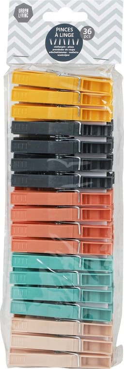 Urban Living Basic Grip wasknijpers - 36x - kunststof - 7 cm — thumbnail 2