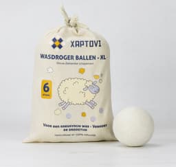Xaptovi 6 stuks Drogerballen - Droger ballen - Drogerballen voor Wasdrogers - Droogballen - met opbergzakje - Wasdrogerbollen - Energiebesparend - Duurzaam Cadeau - Wasballen - Herbruikbaar - 100% Nieuw Zeelandse Schapenwol — thumbnail 4