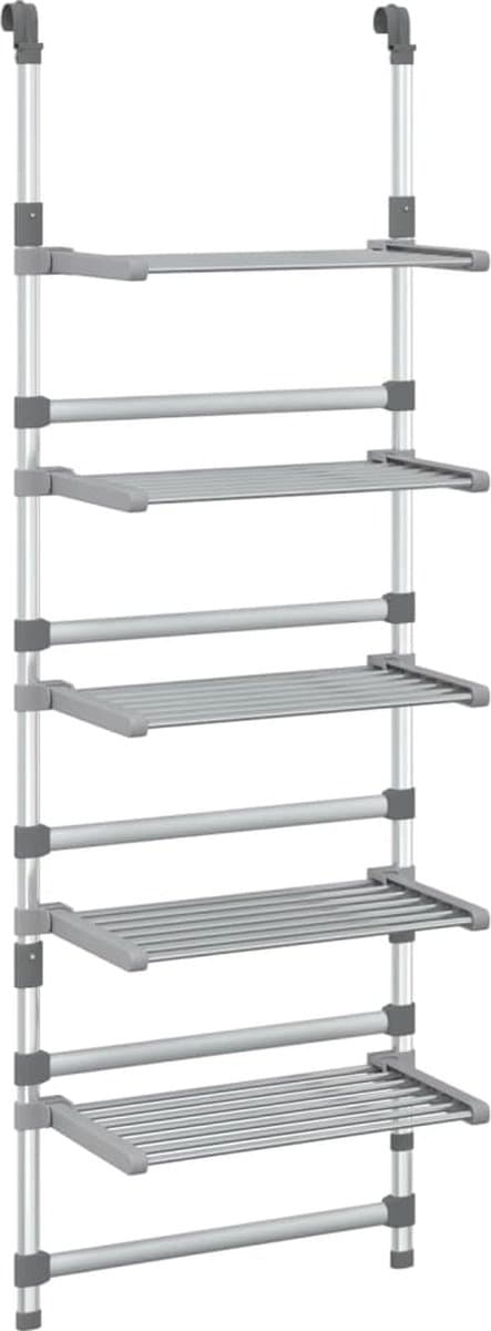 vidaXL - Droogrek - 5-laags - hangend - aluminium — afbeelding 1