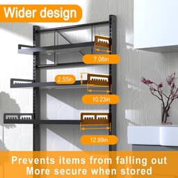 Drie-Tier Verstelbare Hoogte Wasruimte Plank Ruimtebesparende Organizer met Multifunctionele Opslag Wasmachine rek — thumbnail 2