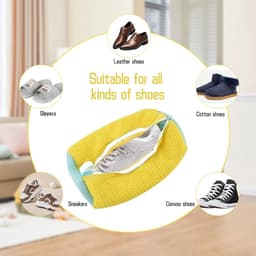 Net Shoe Washing Bag Dispenser met ritssluiting - Shoe Anti-Deformation Waszak - Beschermende Waszak voor Schoenen Wasmachine rek — thumbnail 2